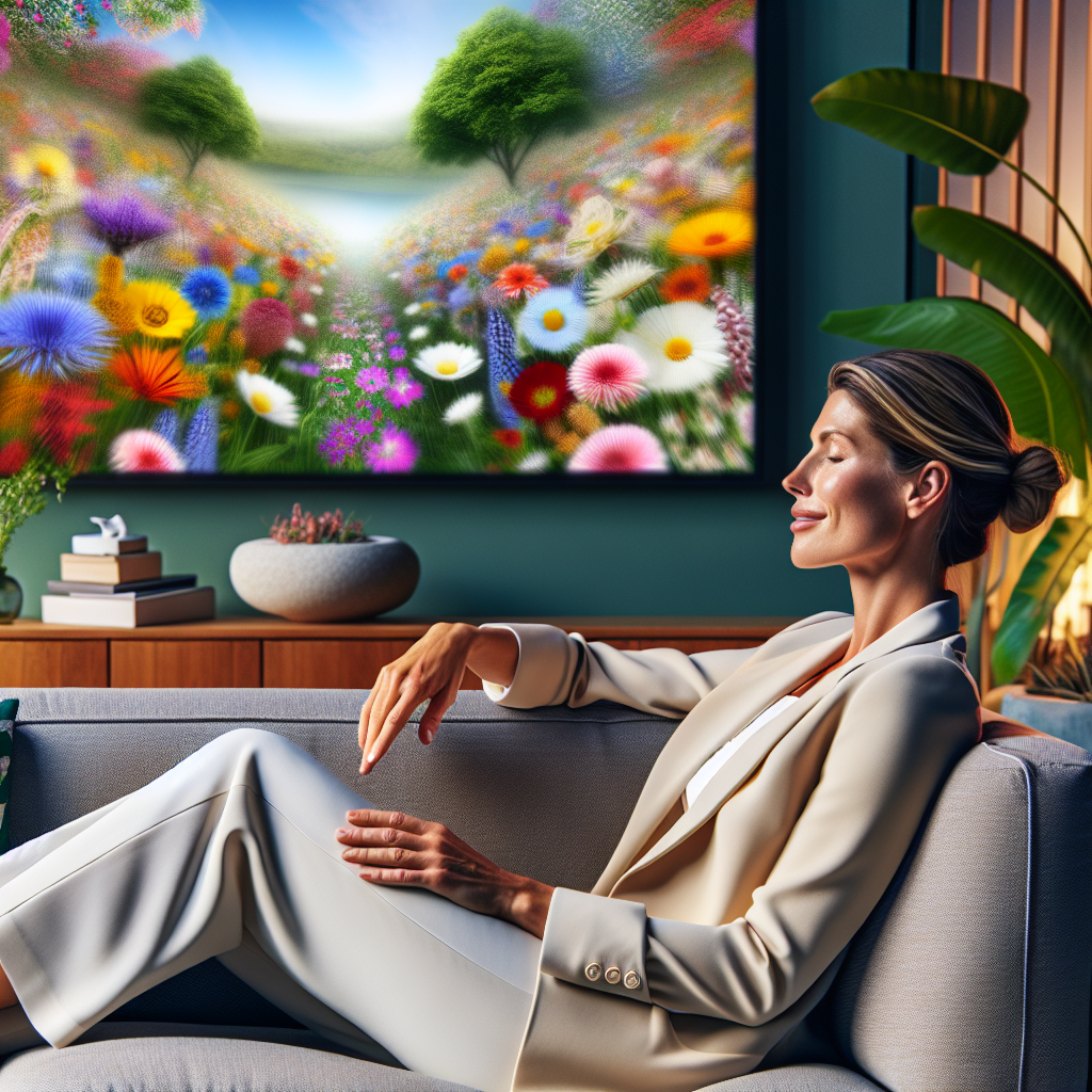 Blumenwiese-Entspannungsbild: Das flüsternde Blumenglück